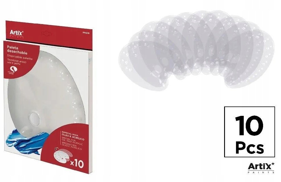 Paleta malarska jednorazowa 10szt
