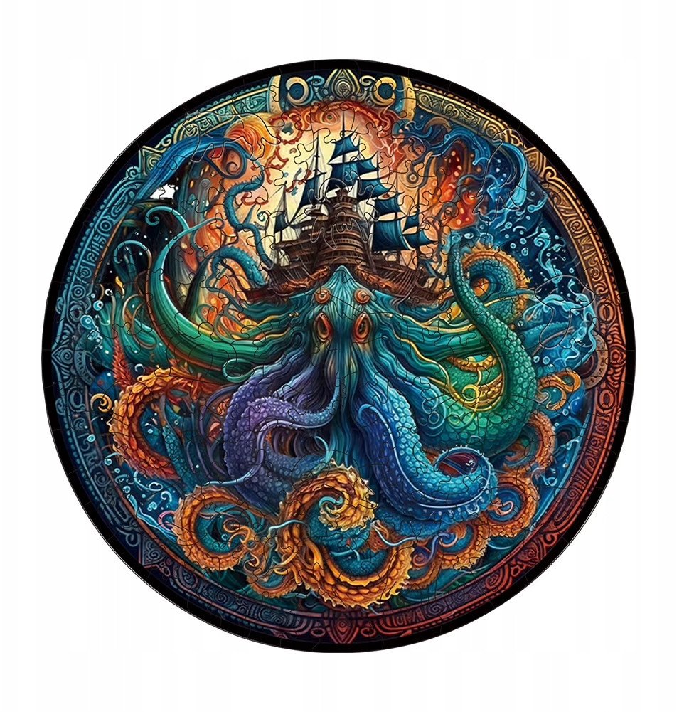 Puzzle Drewniane Wooden A3 dla dzieci i dorosłych 180 el. Statek