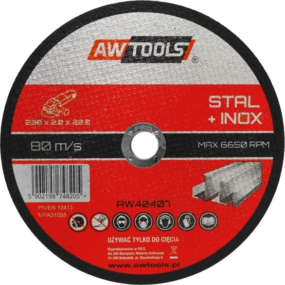 AWTools Tarcza do metalu 125 x 22,2 x 1,0mm (AW40402)