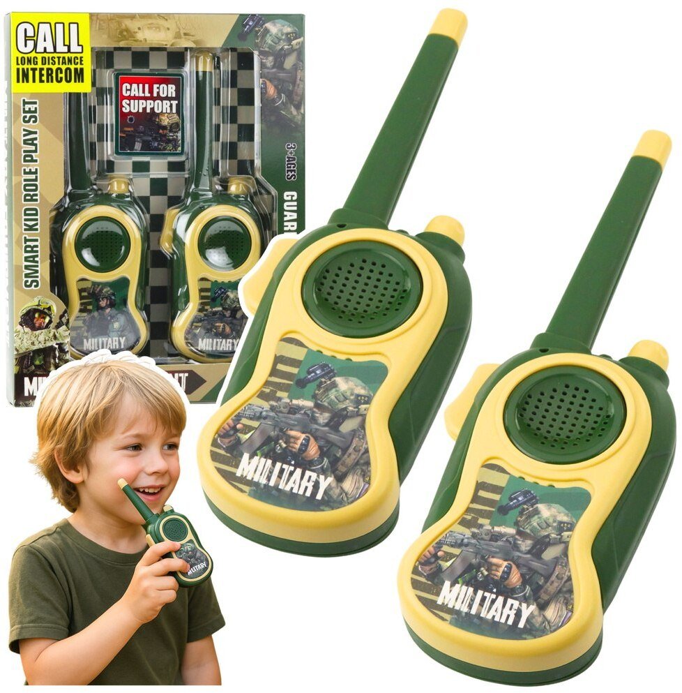 LeanToys Walkie Talkie krótkofalówki wojskowe dla dzieci 300m