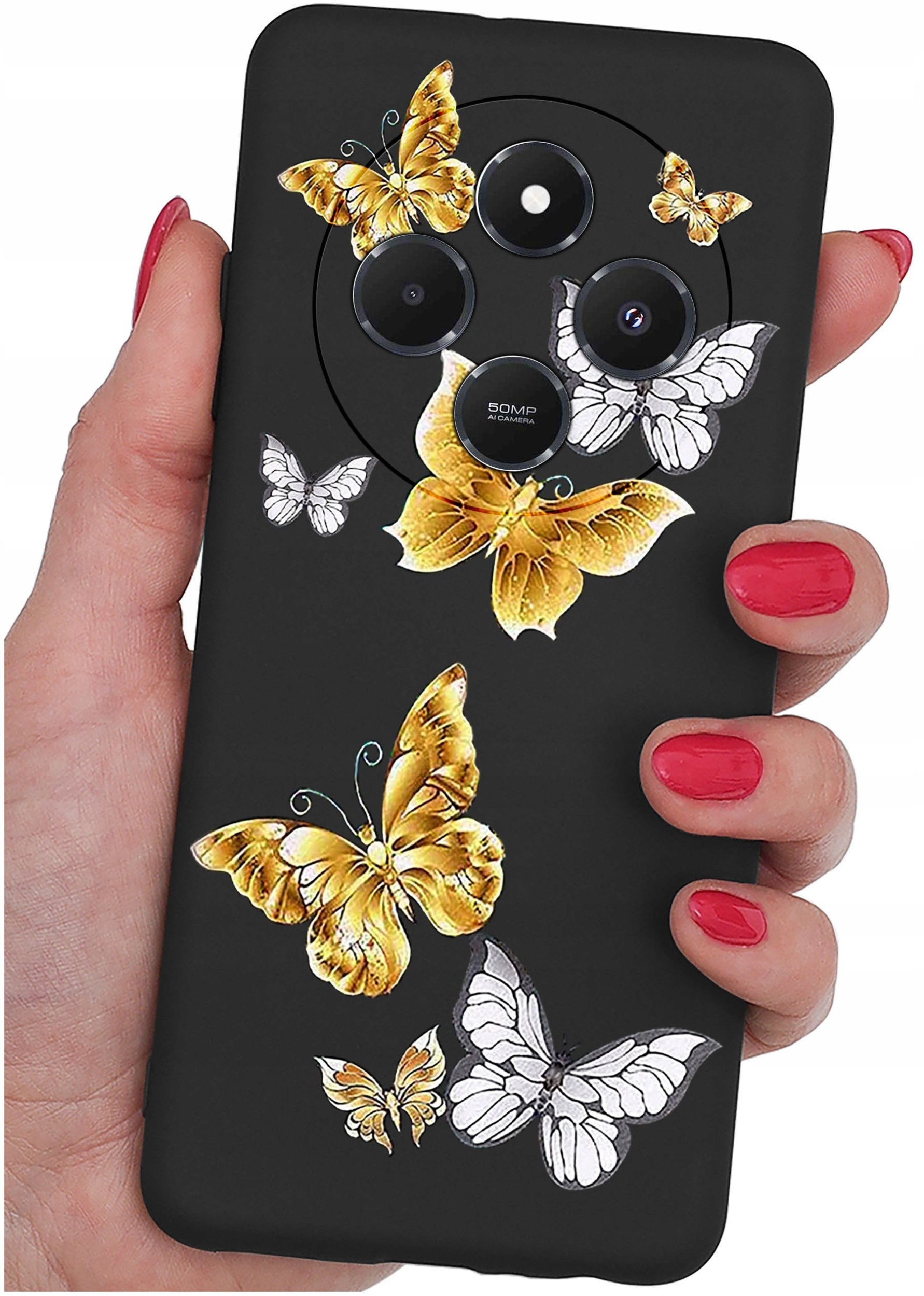 Etui do Xiaomi Redmi 14C WZORY |SILIKONOWE MATT CASE + SZKŁO 9H