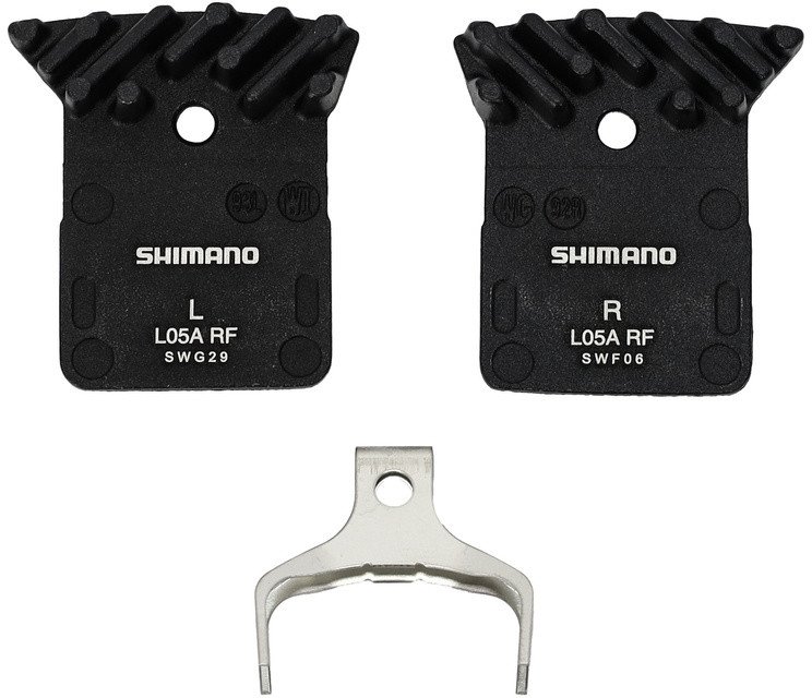 Okładziny hamulca tarczowego Shimano L05A, szosa, GRX, żywiczne z radiatorem - bez opakowania