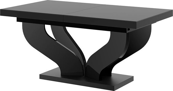 Elior Czarny duży prostokatny stół rozkładany - Tutto