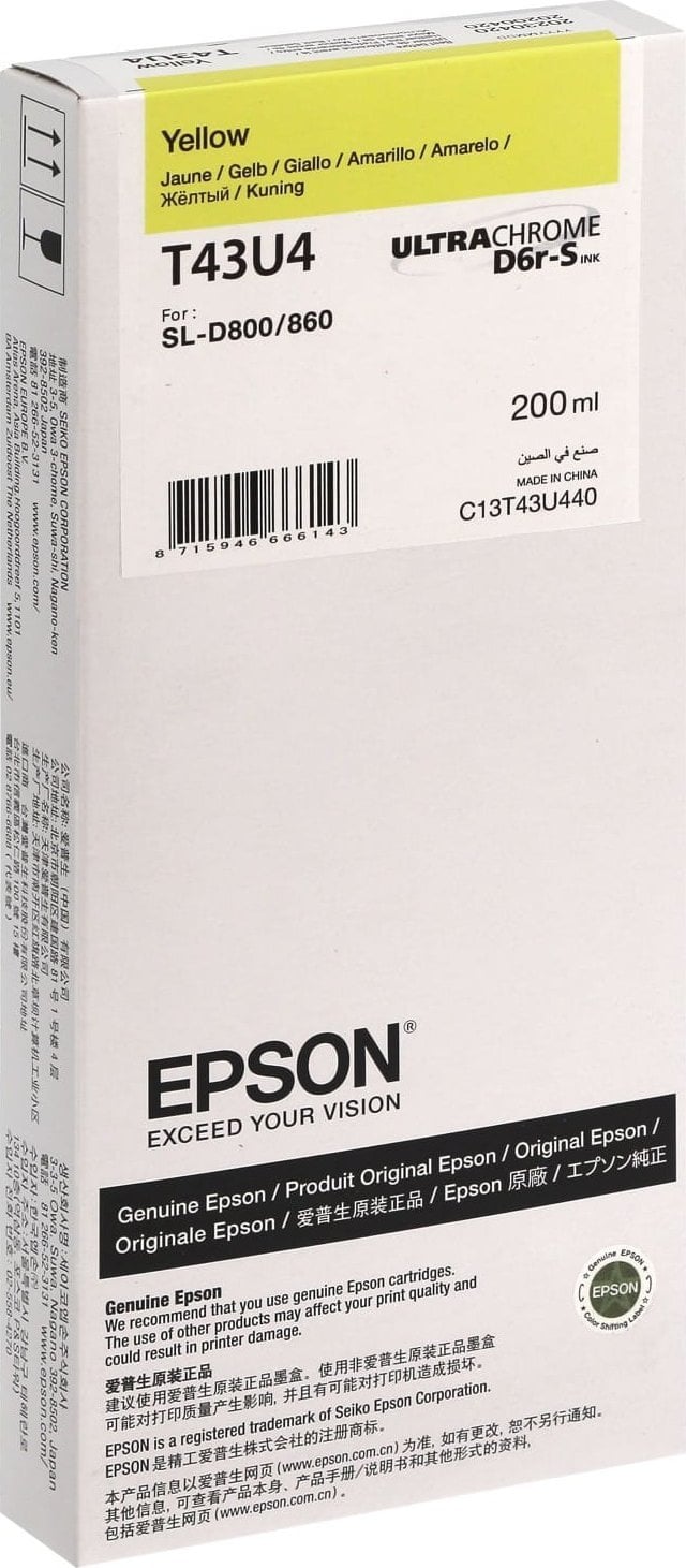 Epson Epson ink cartridge yellow T 43U 200 ml T 43U44N