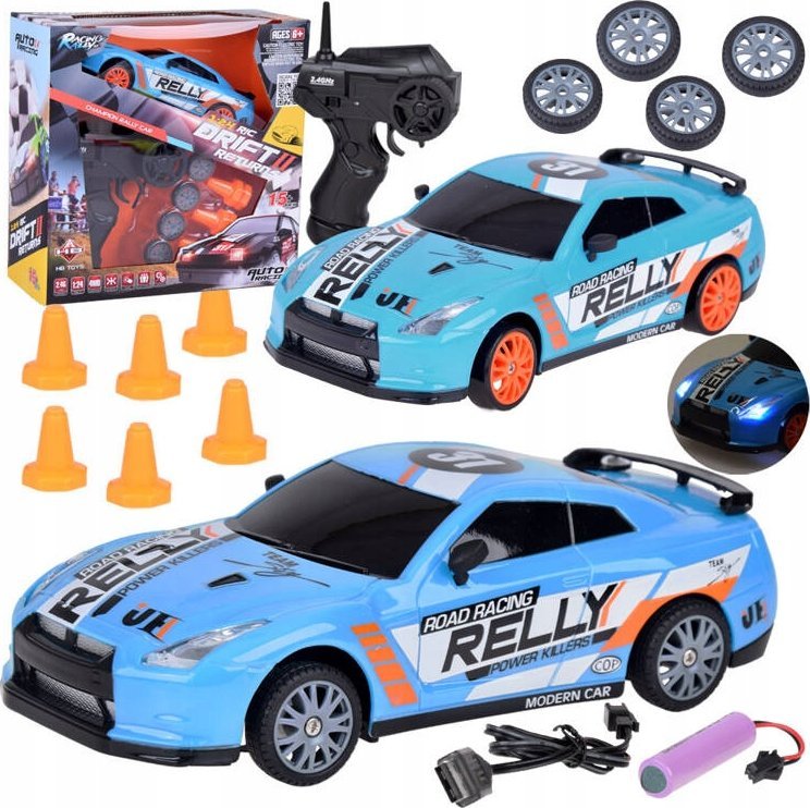 Samochód zdalnie sterowany do driftu AUTO drift pilot RC pachołki RC0697