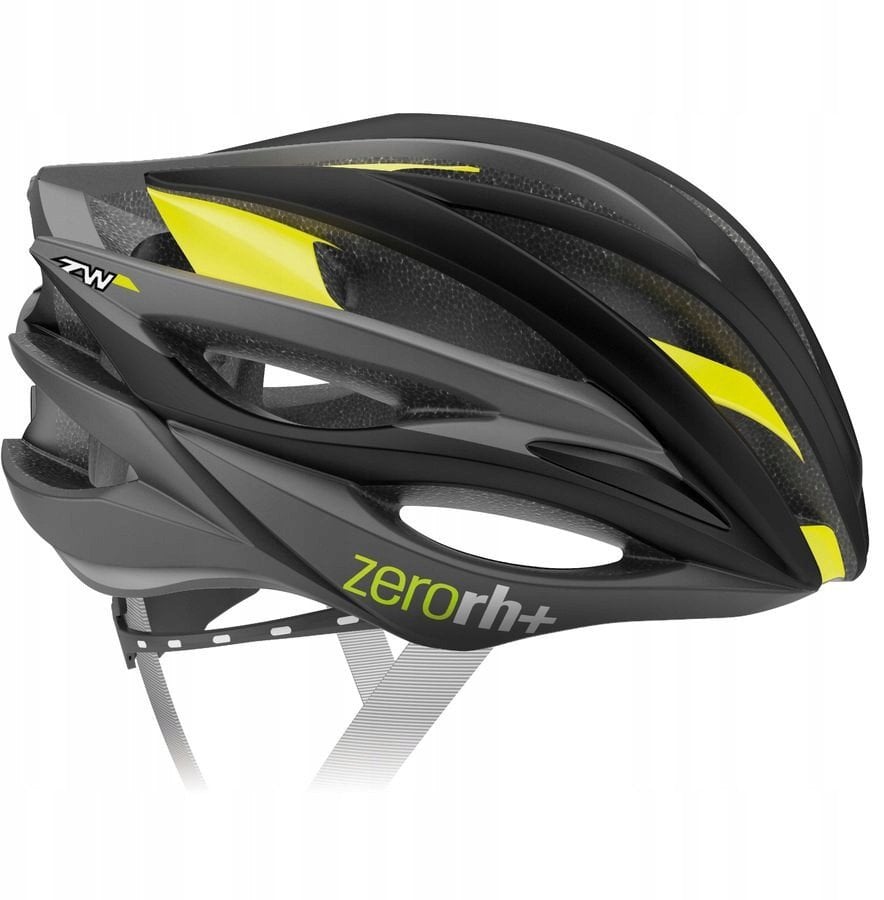 Kask rowerowy zeroRH+ ZW MATT BLACK - MATT YELLOW FLUO -XS/M