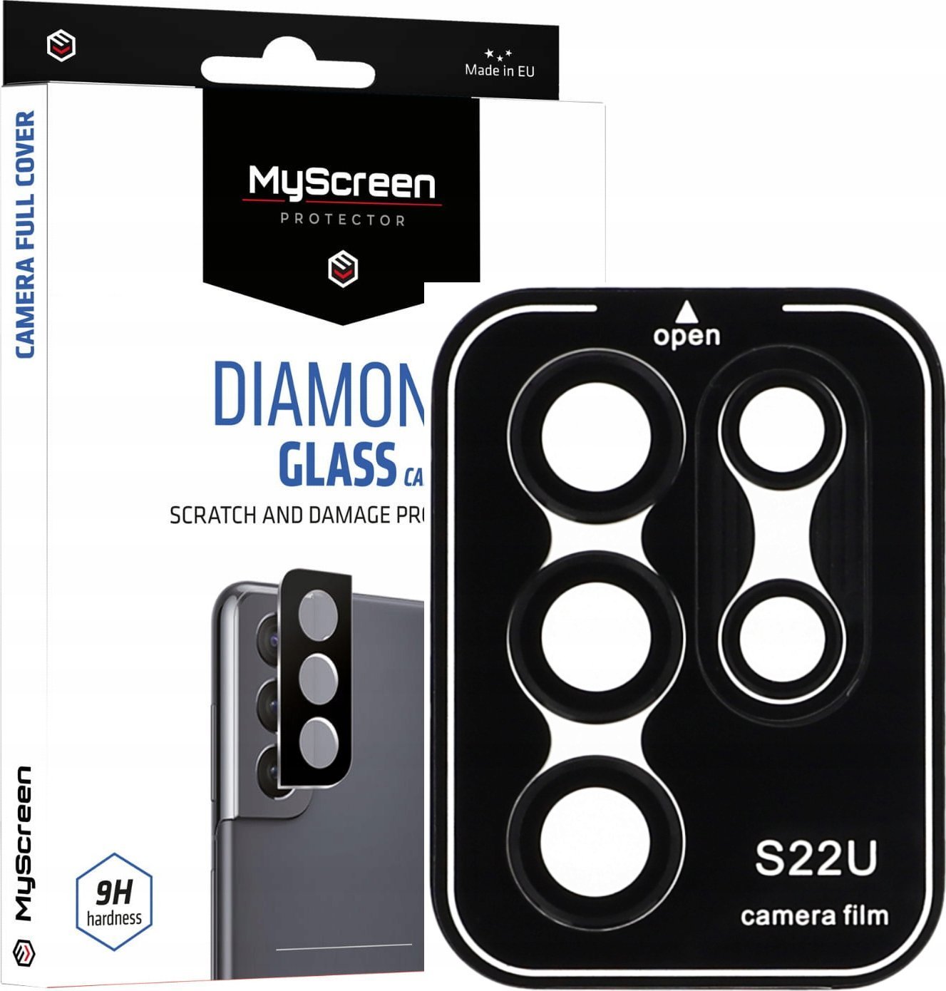 MyScreen Protector Samsung Galaxy S22 Ultra - Szkło hartowane na tyle kamery MyScreen DIAMOND GLASS CAMERA FULL COVER