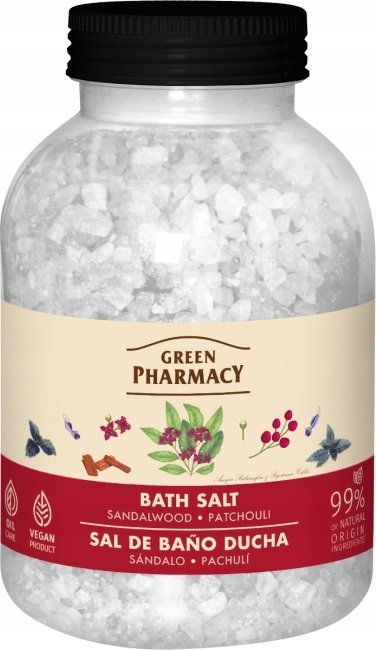 Green Pharmacy Sól do kąpieli Drzewo sandałowe + Paczula 1000g