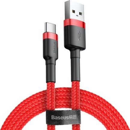 Kabel USB Baseus USB-A - USB-C 2 m Czerwony (CATKLF-C09)