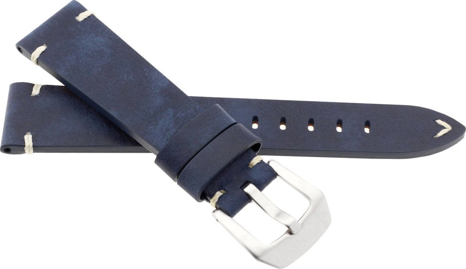 JVD Skórzany pasek do zegarka 20 mm JVD R42109-20 granatowy