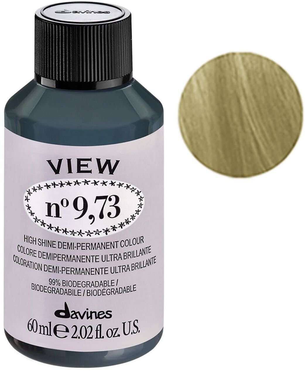 Davines, View, Demi-Permanent Hair Dye, 9.73 , 60 ml For Women