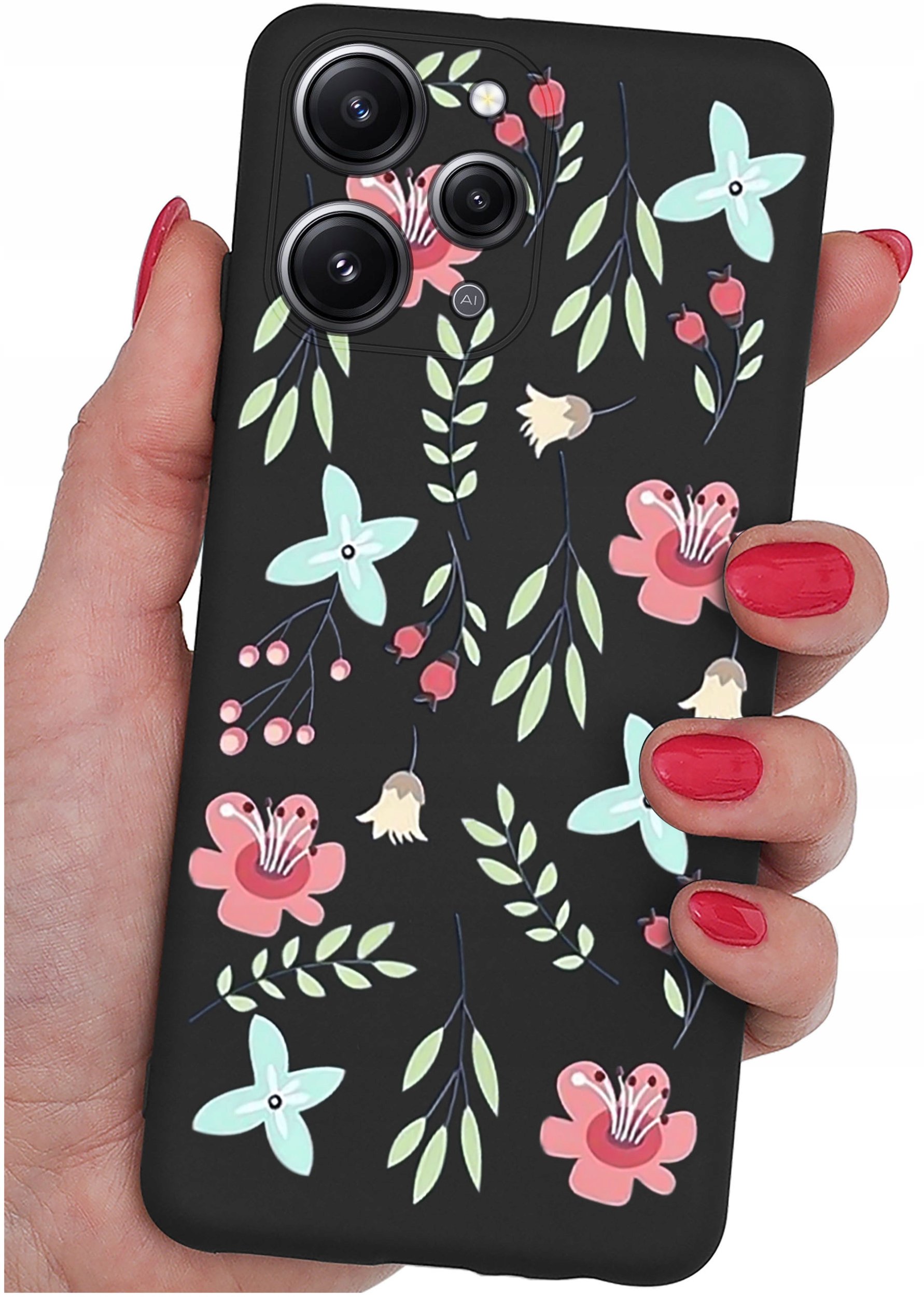 Etui do Xiaomi Redmi 12 4G WZORY |SILIKONOWE MATT CASE + SZKŁO 9H