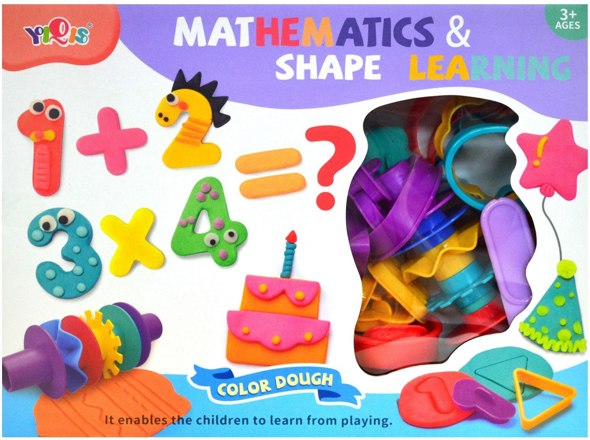 Masa plastyczna - zestaw do modelowania cyferki znaki matematyczne i kształty