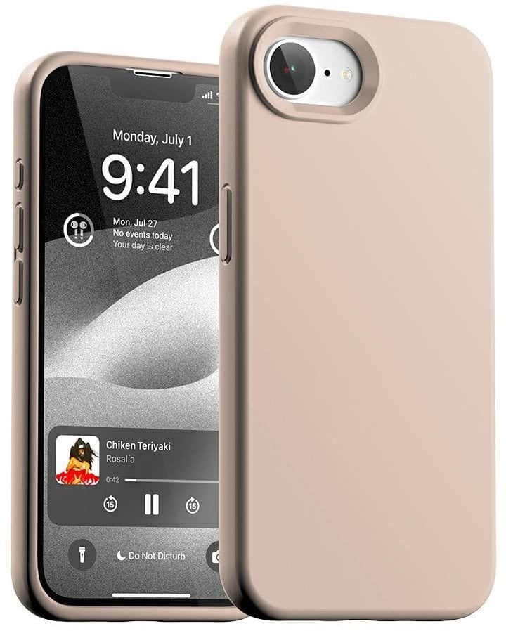 Etui Mercury Silicone do iPhone 16e różowo-piaskowy