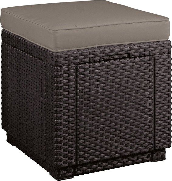 Curver Siedzisko Ogrodowe Pufa Z Poduszką Taupe Uniwersalny