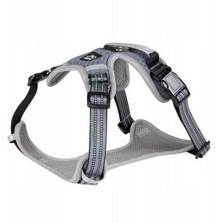 Barry King Szelki dla psa szare z siatki M ob.szyi 40-56cm/ob.klatki 52-68cm