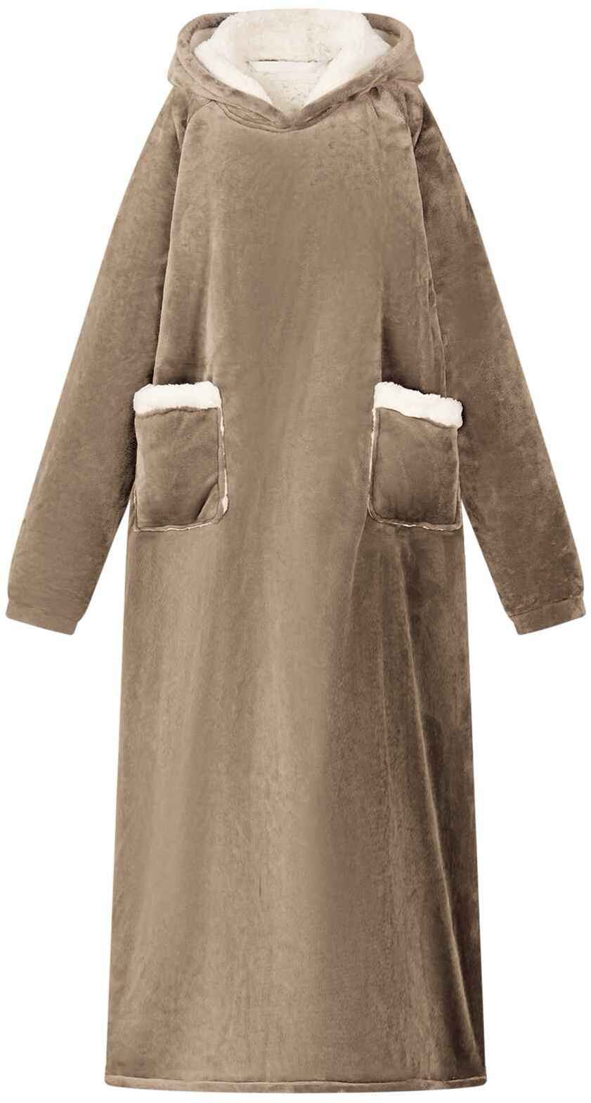 vidaXL Bluza-koc Kamel Fleece i Flanela