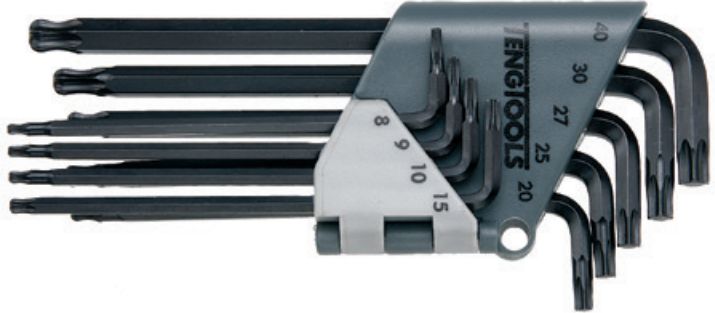 Teng Tools Zestaw kluczy trzpieniowych torx typ L T8 - T40 9szt. (161610100)