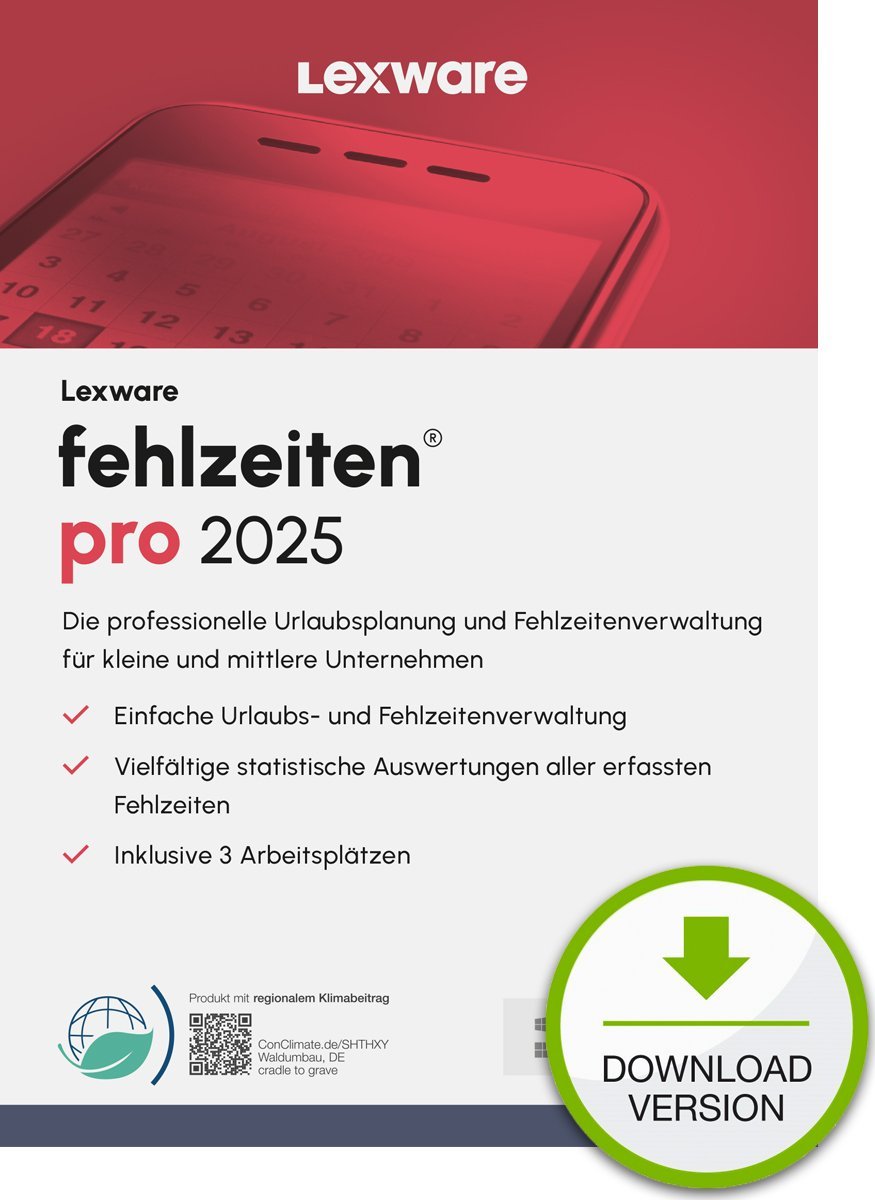Program Lexware ESD / Lexware fehlzeiten pro 2025 / Online Download