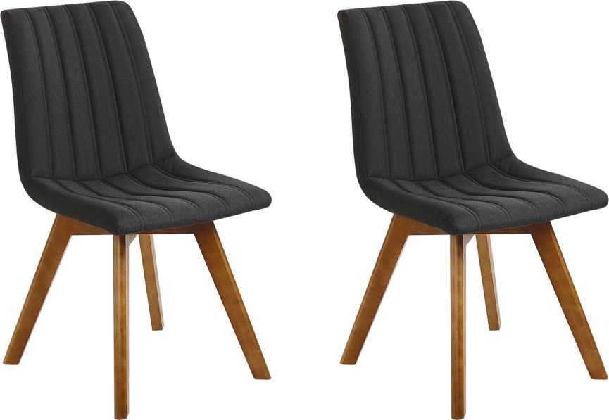 Beliani Zestaw 2 krzeseł do jadalni czarny CALGARY