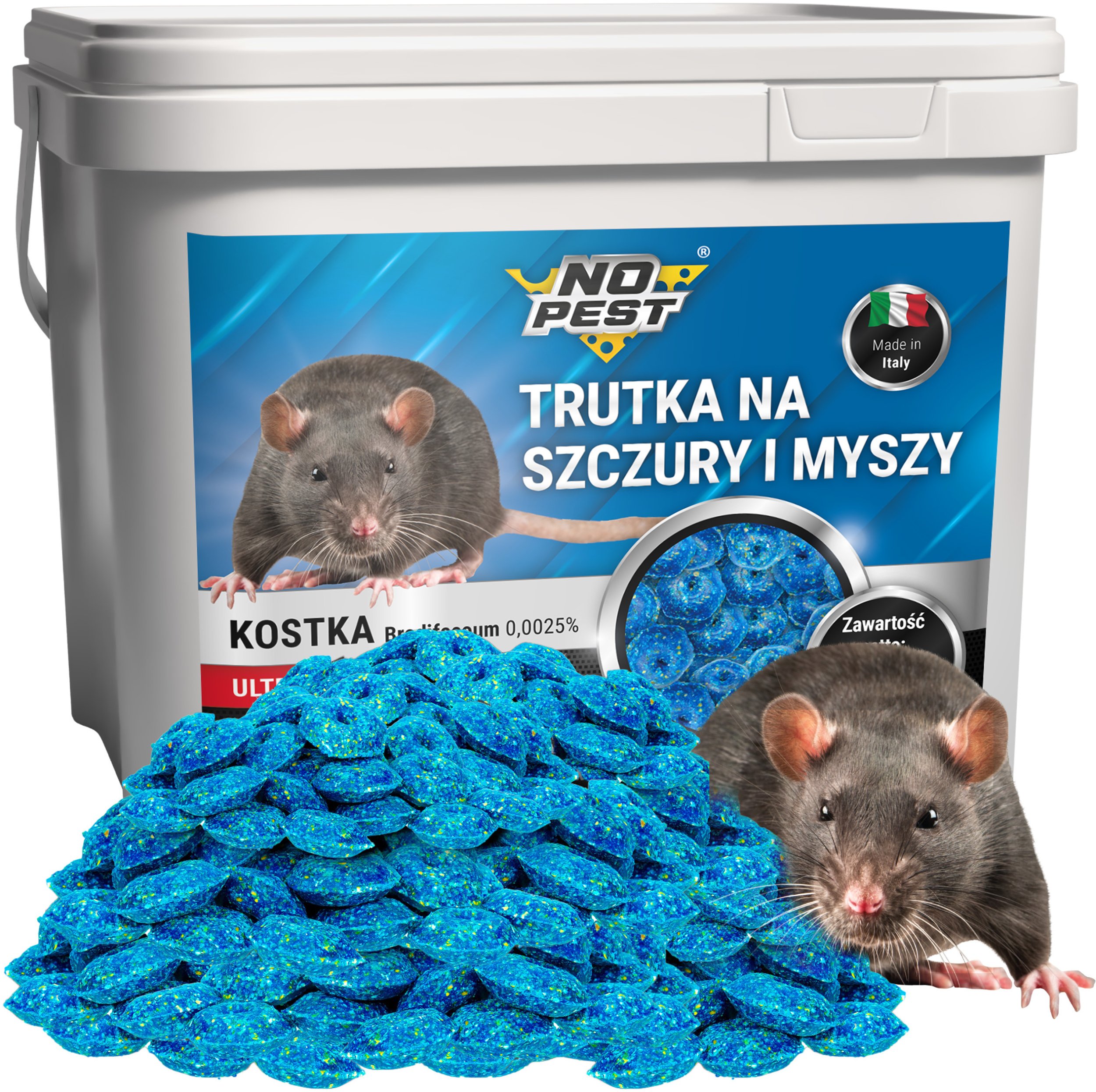 NO PEST Trutka na Szczury i Myszy Środek Trucizna Substancja Kostka 5kg
