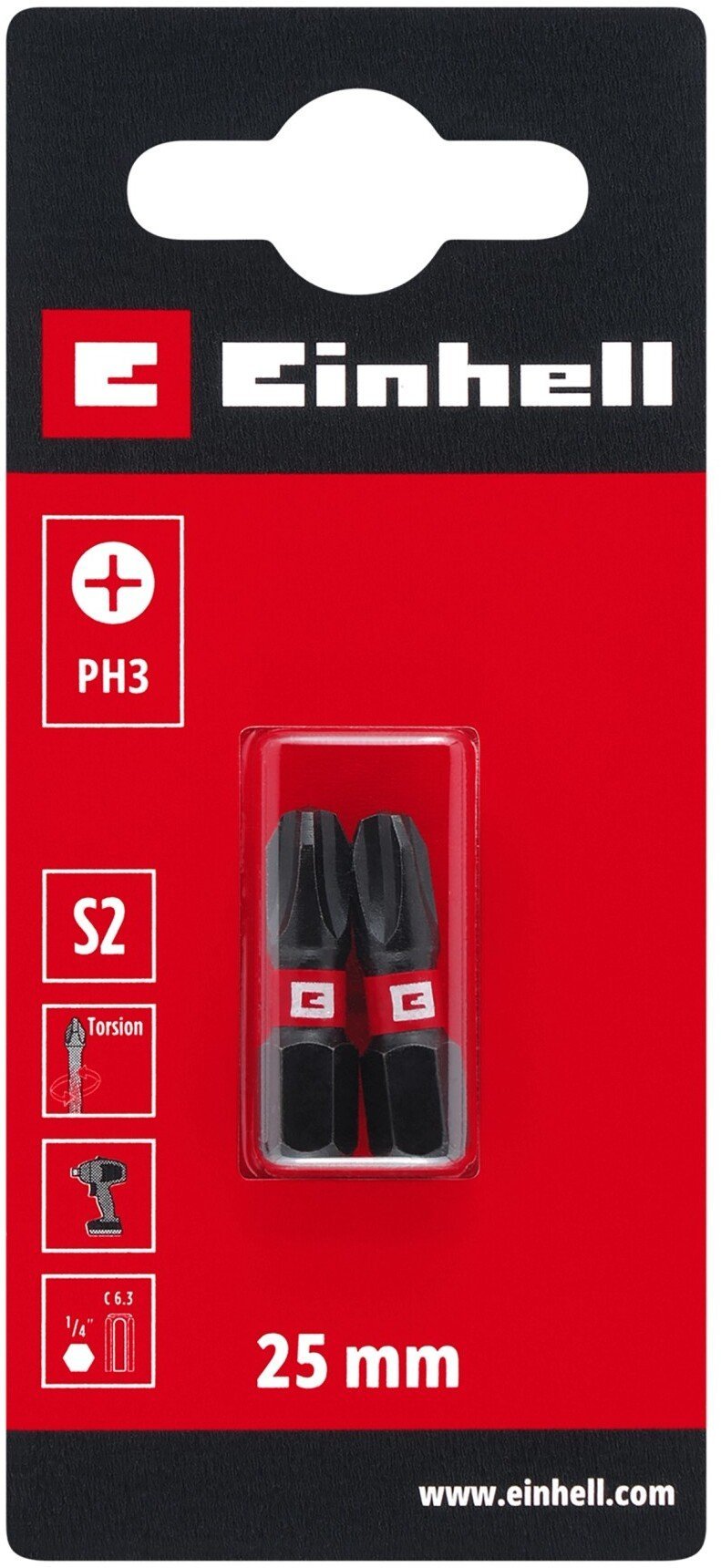 BITY SKRĘTNE PH3 S2 25 MM 2 SZT.