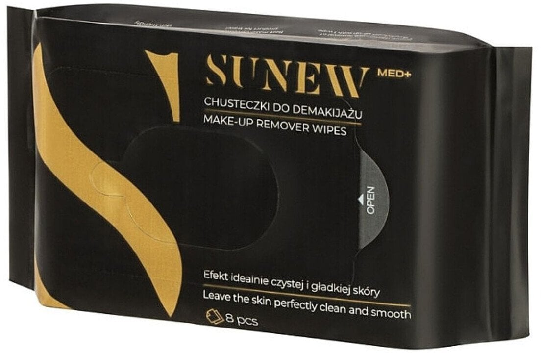 Sunewmed+ Make-up remover wipes chusteczki do demakijażu black 8szt.