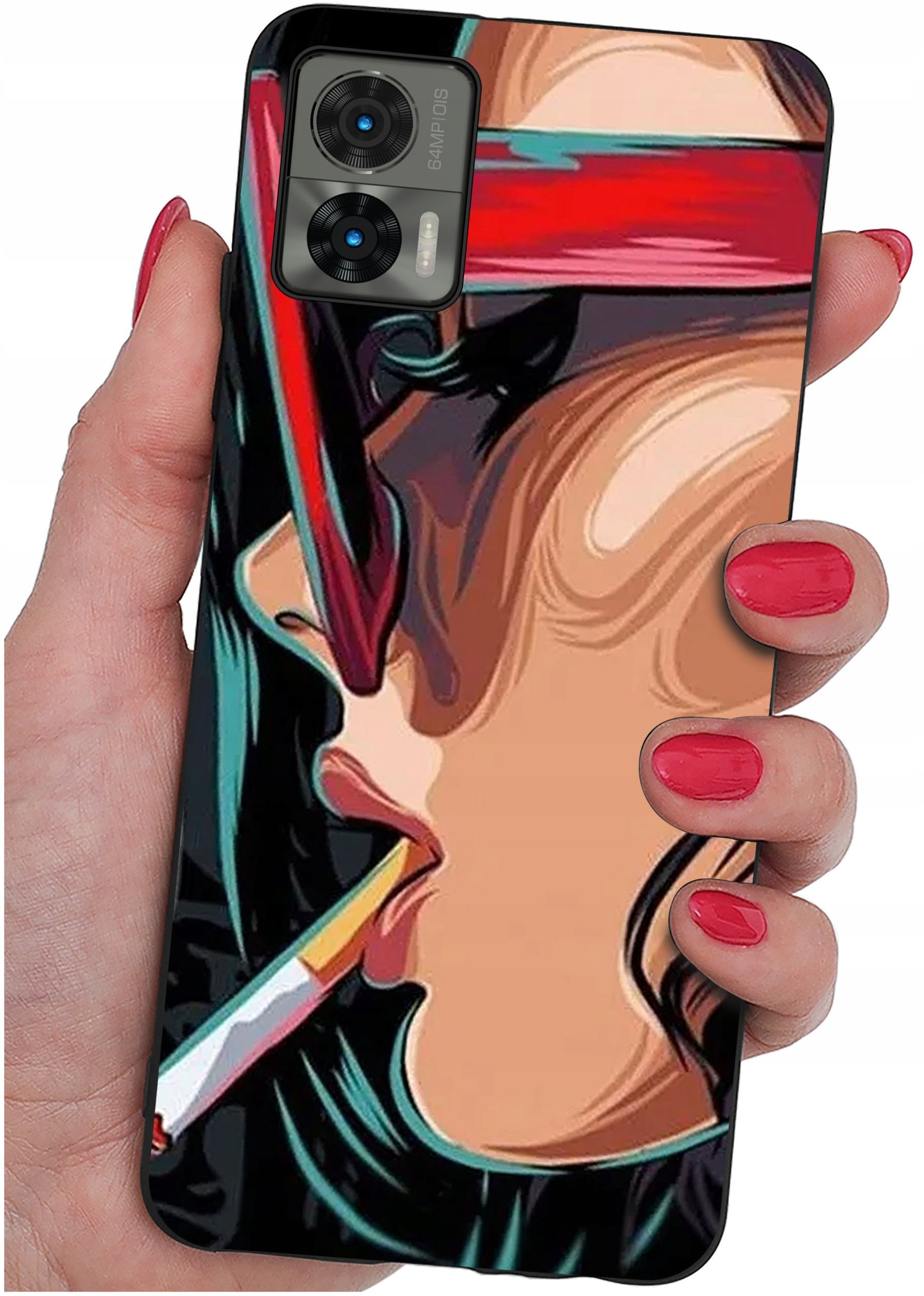 Etui do Motorola Moto Edge 30 Neo WZORY |SILIKONOWE MATT CASE + SZKŁO 9H