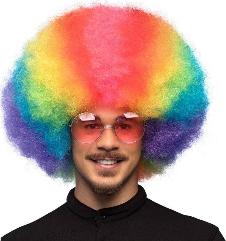 Peruka Klauna tęczowa