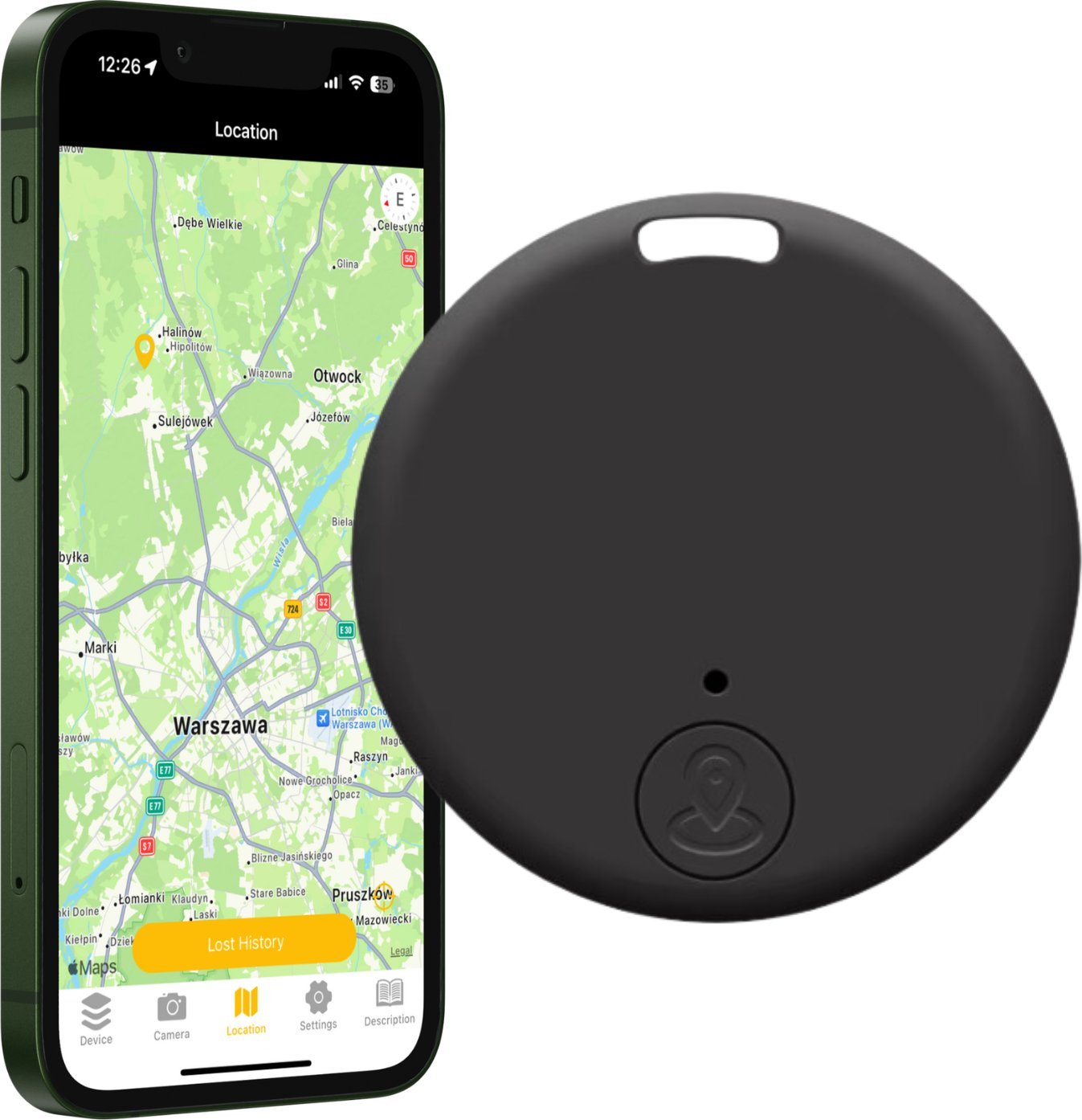 Moduł GPS Spreest LOKALIZATOR KLUCZY PORTFELA GPS BRELOK MINI DŹWIĘKOWY BLUETOOTH ANDROID IOS