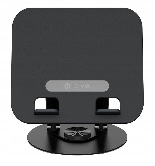 Devia uchwyt podstawka EL238 do laptopa tableta składana z rotacją 360 aluminiowa czarna