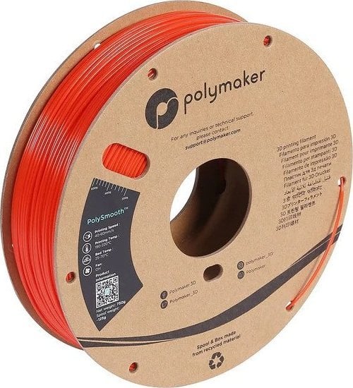 Poly Filament Polymaker PolySmooth PVB 1,75mm, 0,75kg - Coral Red}