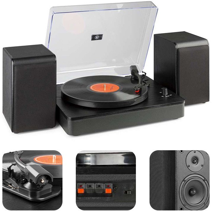 Gramofon RP330 Audizio głośniki BT czarny one size