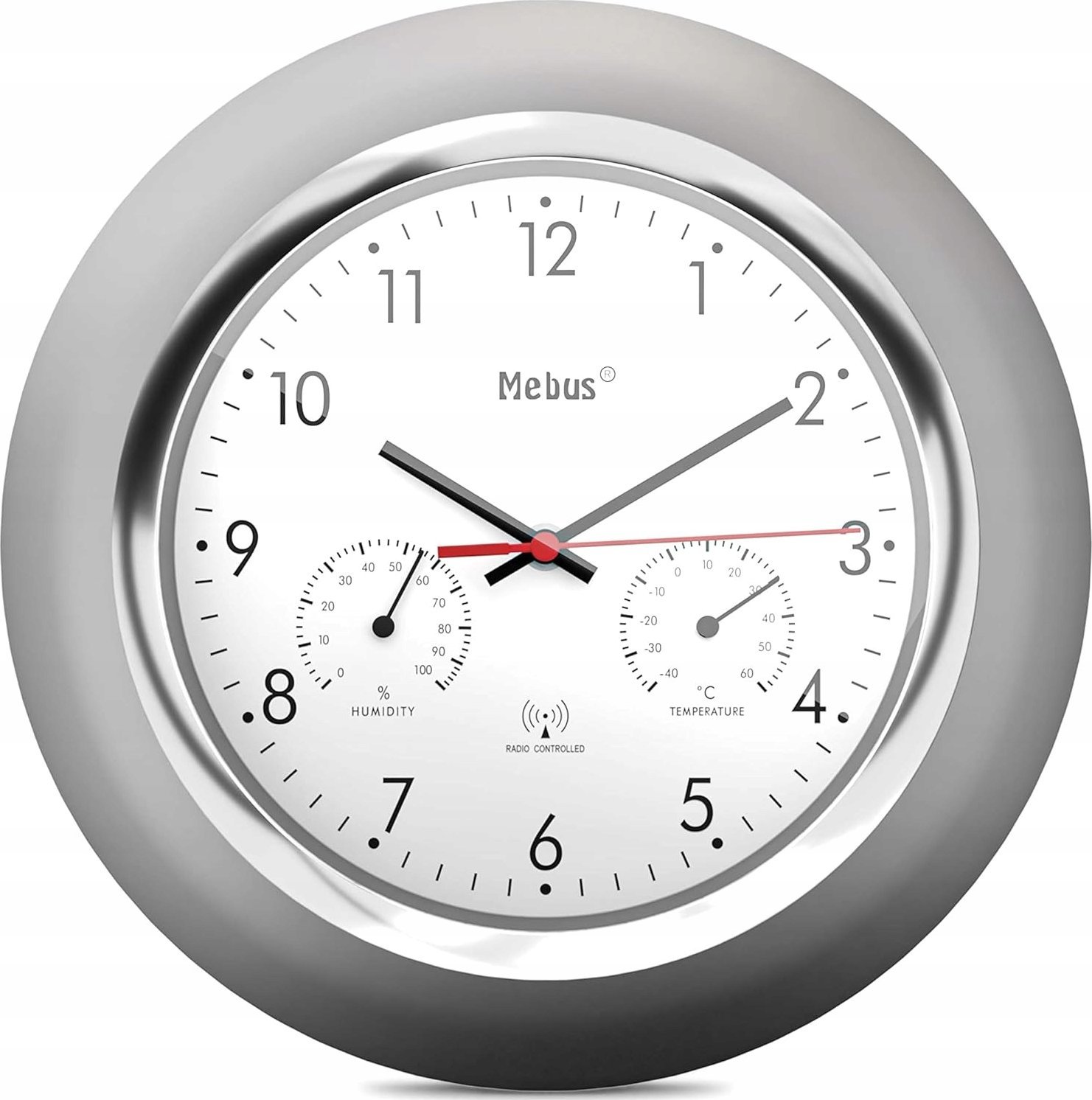 Mebus Mebus 19454 Radio controlled Wall Clock w. Thermo/Hygrometer
