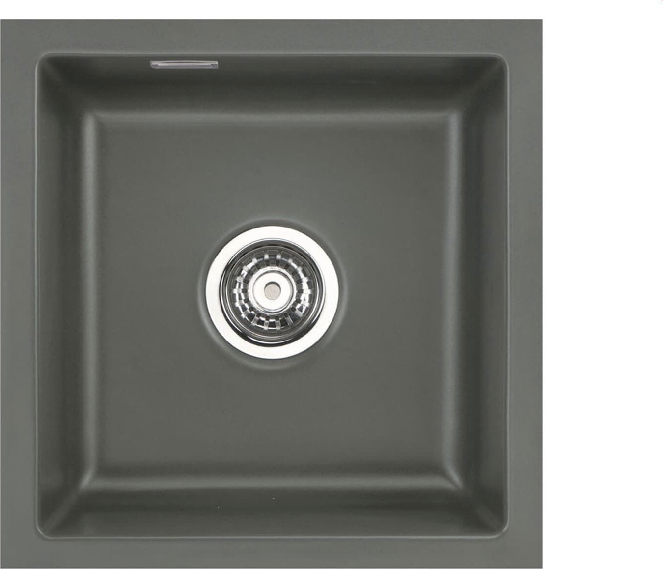 Zlewozmywak SYSTEMCERAM Systemceram Mera 40 U Lava, zlewozmywak ceramiczny, korek manualny