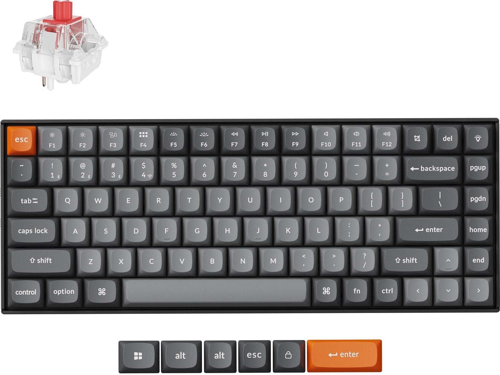 Keychron K2 Max 75% Red Switch Black