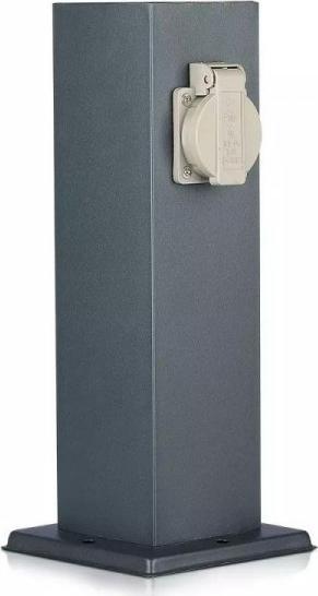 V-TAC Słupek Ogrodowy 2 Gniazda 30cm 2x16A 3600W IP54 Grafit VT-1155-1