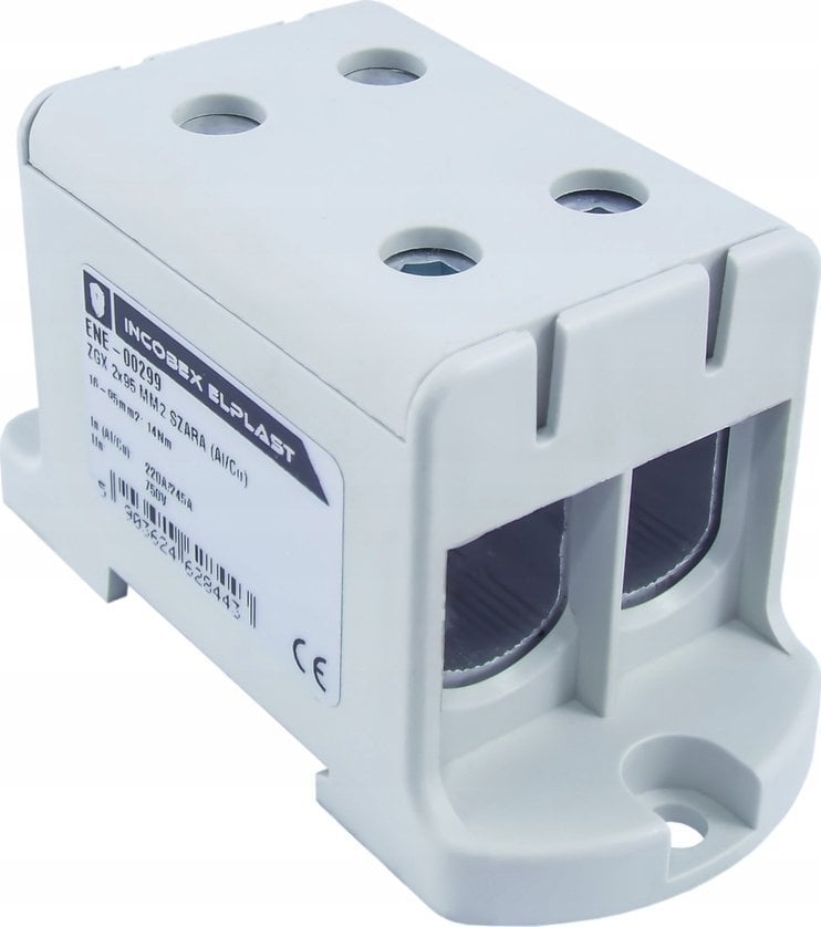 Incobex Złączka szynowa jednopolowa ZGX 2x95 mm2 szara (Al-Cu) ENE-00299