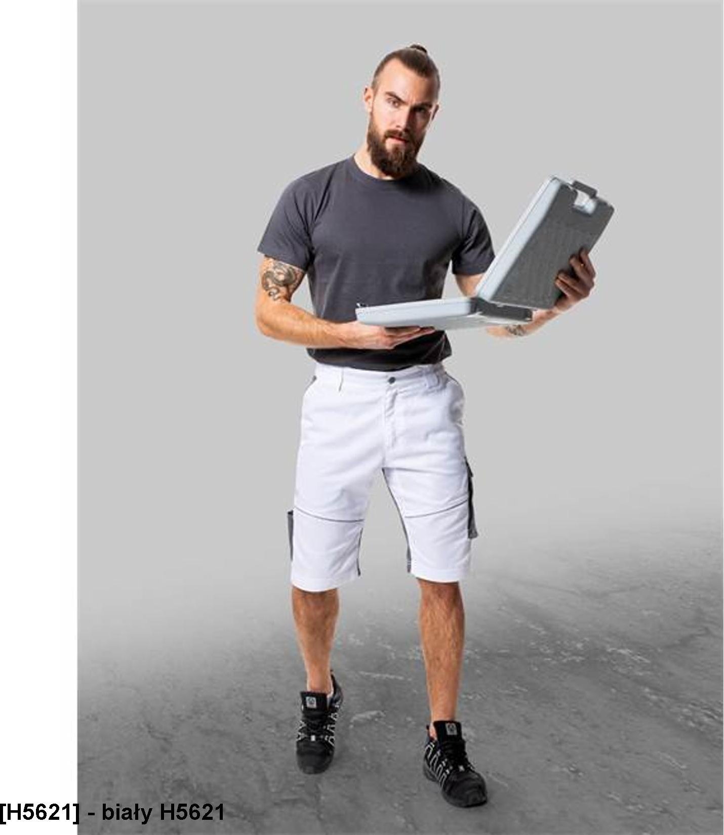 Ardon SUMMER ARDON - modne szorty, dopracowana sylwetka, odblaskowe elementy - biały H5621 60