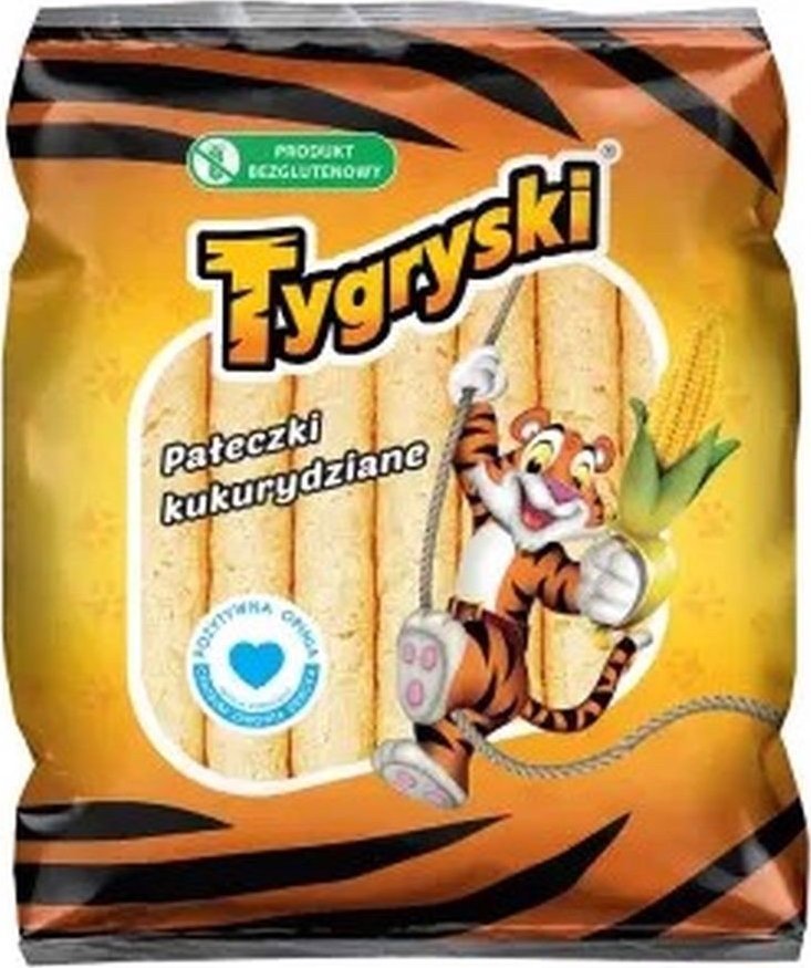 Tygryski Tygryski chrupki pałeczki kukurydziane 50g