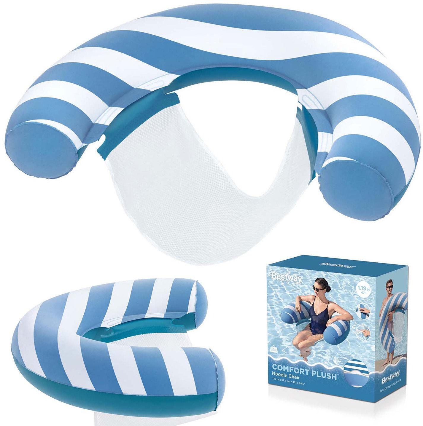 Fotel dmuchany do pływania Comfort Plush Bestway 43852