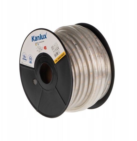 Wentylator Kanlux Wąż świetlny GIVRO LED 30M-RE 2W/M 6lm/m barwa czerwona IP65 rolka 30mb zasilanie przelotowe 38582