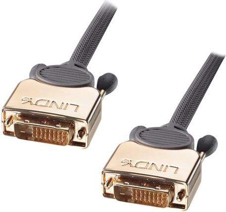 Kabel Lindy DVI-D - DVI-D 5m złoty (37144)