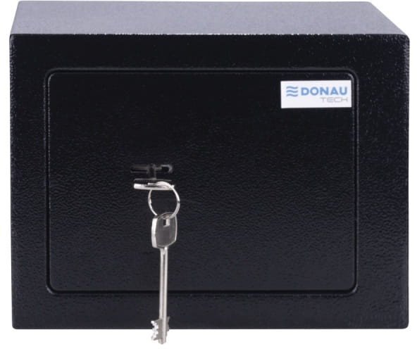 Sejf manualny DONAU TECH, 230x170x170 mm, czarny
