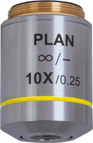 Mikroskop Levenhuk Obiektyw planarno-achromatyczny z korekcją do nieskończoności Levenhuk MED 10x