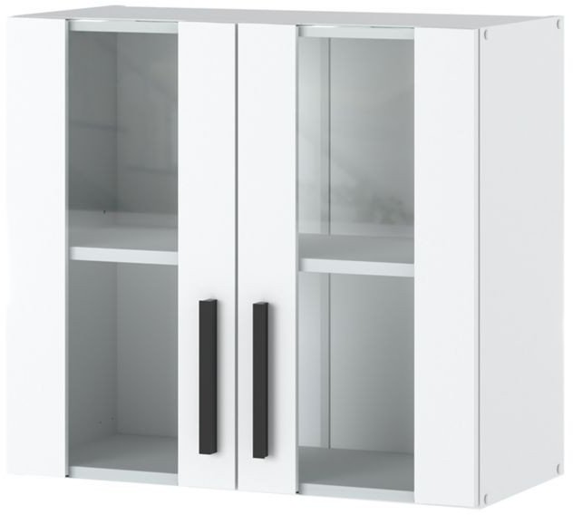 Szafka Kuchenna Wisząca Witryna Modułowa 80cm Blande Biały San Sebastian