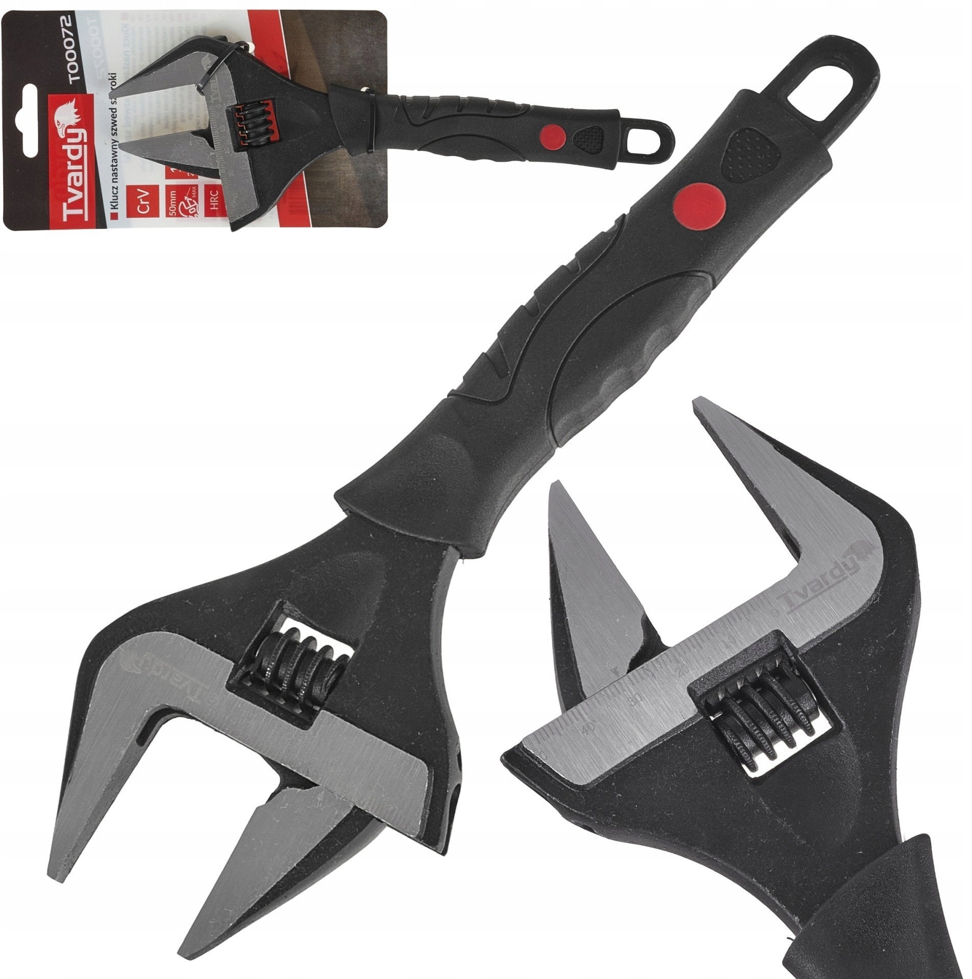 Klucz nastawny szwed szeroki 10" 50mm CrV (6/36)