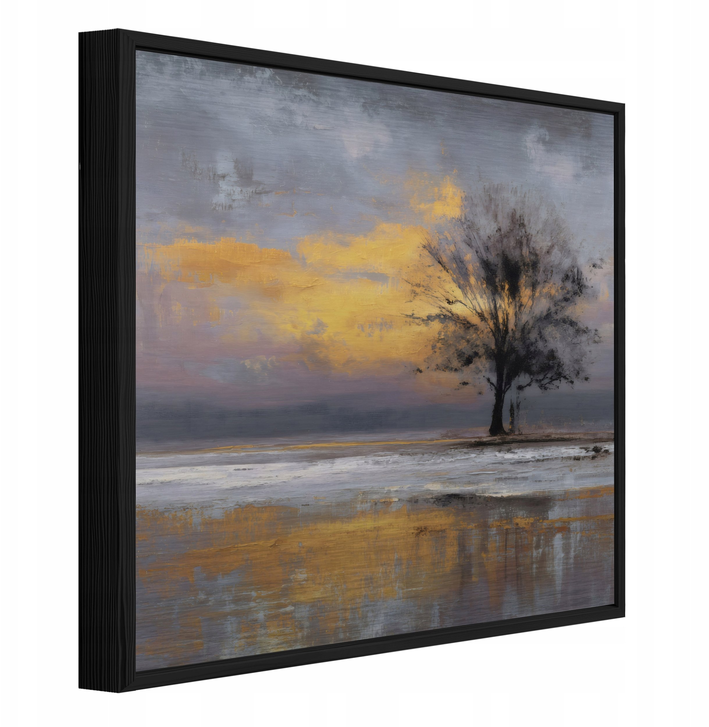 Obraz W Ramie Na Metalu Abstrakcja Drzewo Do Sypialni Salonu 30x30