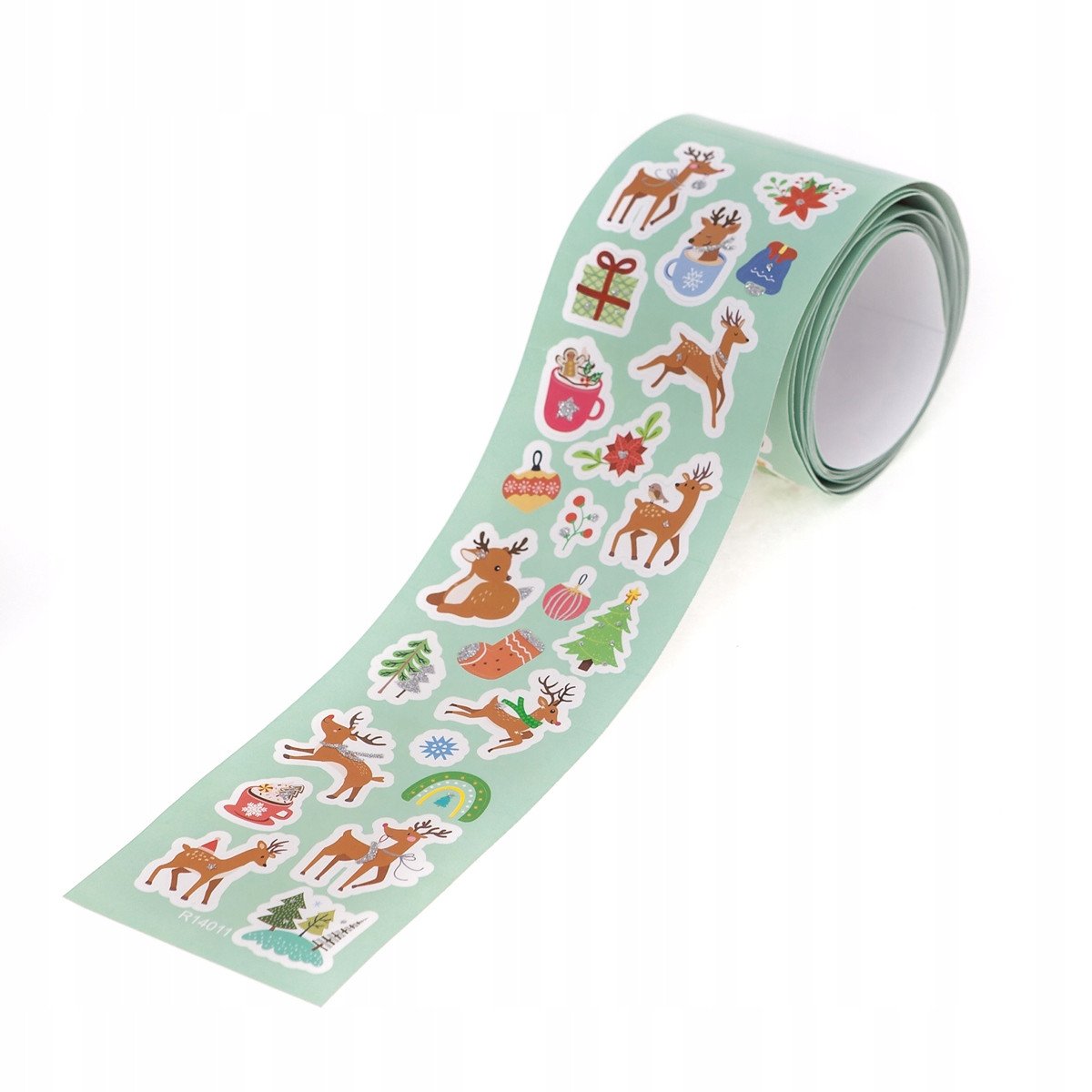 Naklejki na rolce renifery 190szt