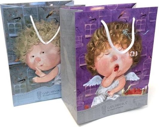 Fresh Torebka prezentowa ozdobna pionowa Butelka duża mix